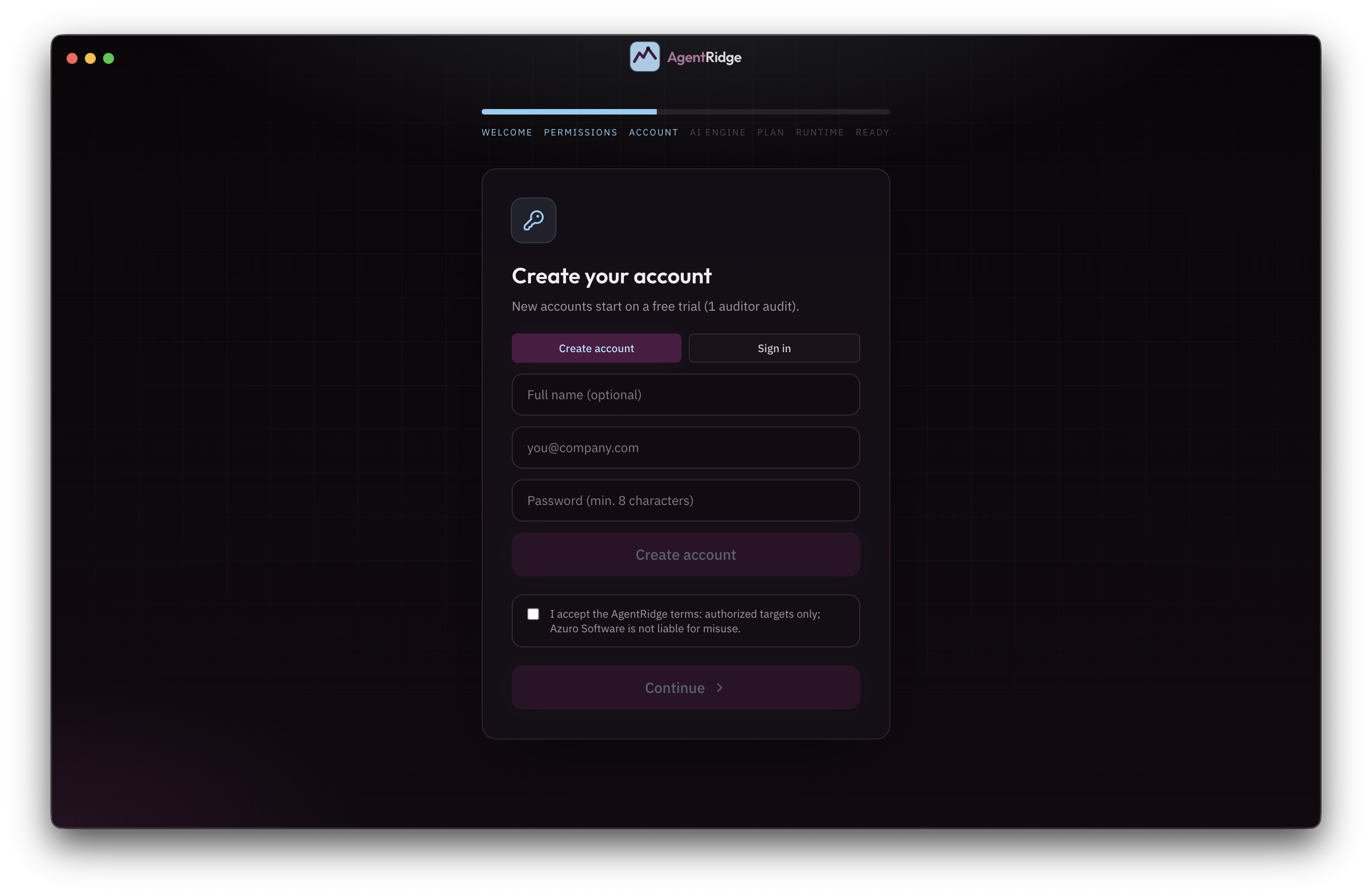 Create account